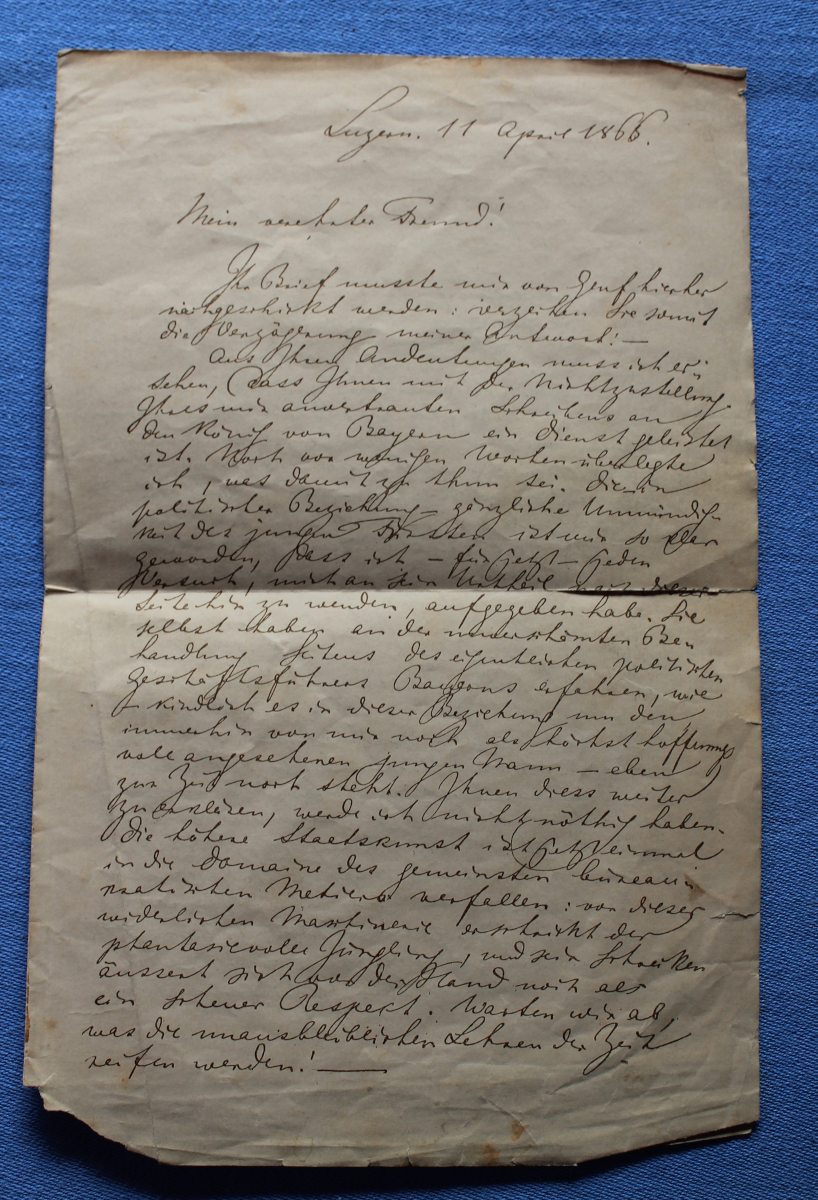 Brief von Richard Wagner