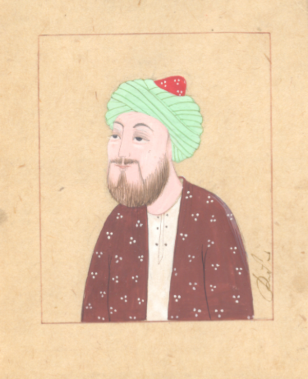 Rasul Muselmane mit Turban und Tschapan